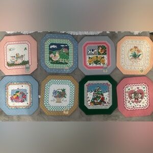 vintage placemats set of 8 NWT WHP Fashionable Country Kitchen Rare Please Read
